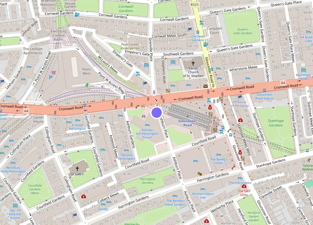 Map: Ashburn Hotel